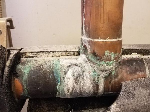 Damaged copper pipes in need of repipe