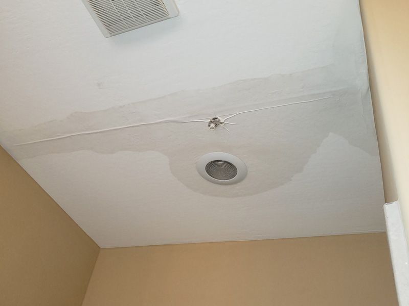 Damaged ceiling from failed pipes